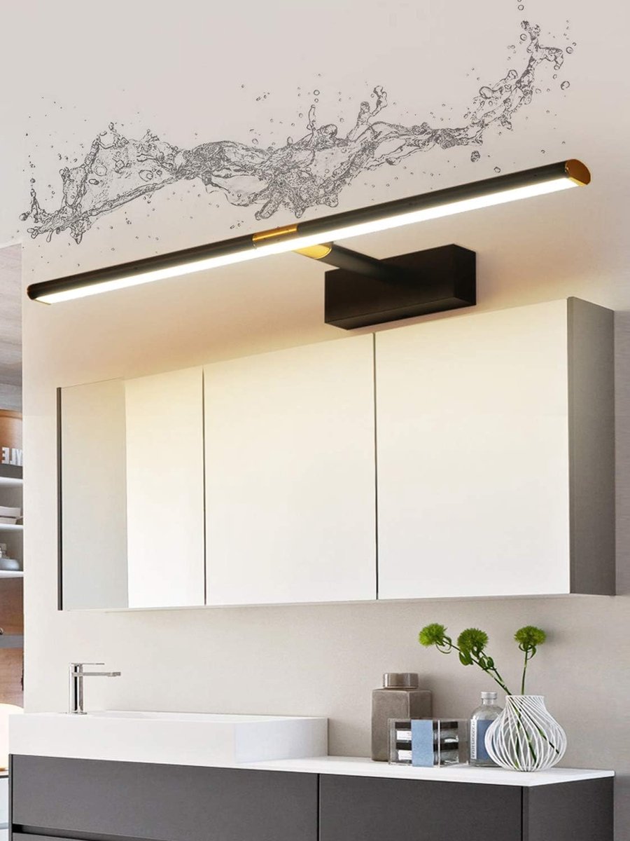 Spiegellamp Badkamer - LED Verlichting Kast - Make-up Verlichting - Draaibaar 180 Graden - Tot 120cm Lengte - Zwart