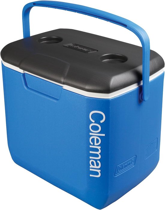 Passieve koelbox - Thermobox ijsbox - Kamperen festivals picknick - Met wielen handgreep - 60 liter capaciteit - Blauw — afbeelding 4