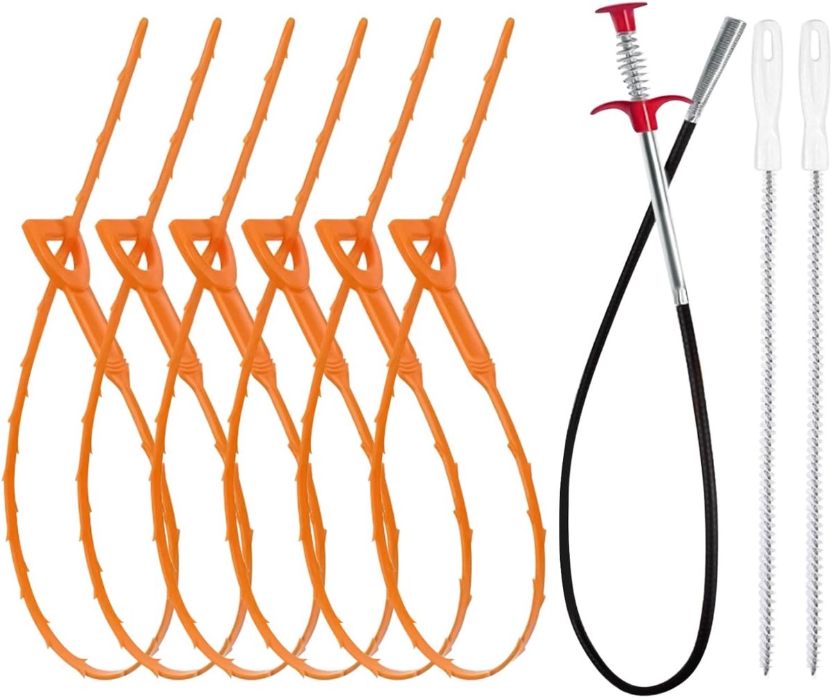 Wastafel Ontstopper - Leiding Reiniger - Verstopping Verwijderen - Ergonomisch Ontwerp - 90 cm - Metaal