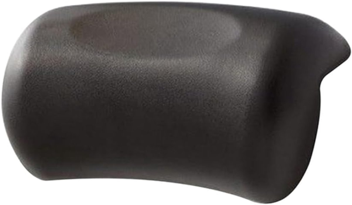 Badkussen - Hoofdsteun - Ontspannen in bad - Antislip zuignappen - 26x13x7 cm - Zwart