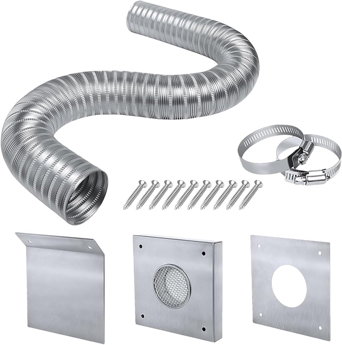 Luchtinlaatset Pelletkachel - Ventilatie Systeem - Efficiënte Luchttoevoer - Roestvrij Staal 304 - Tot 152 cm