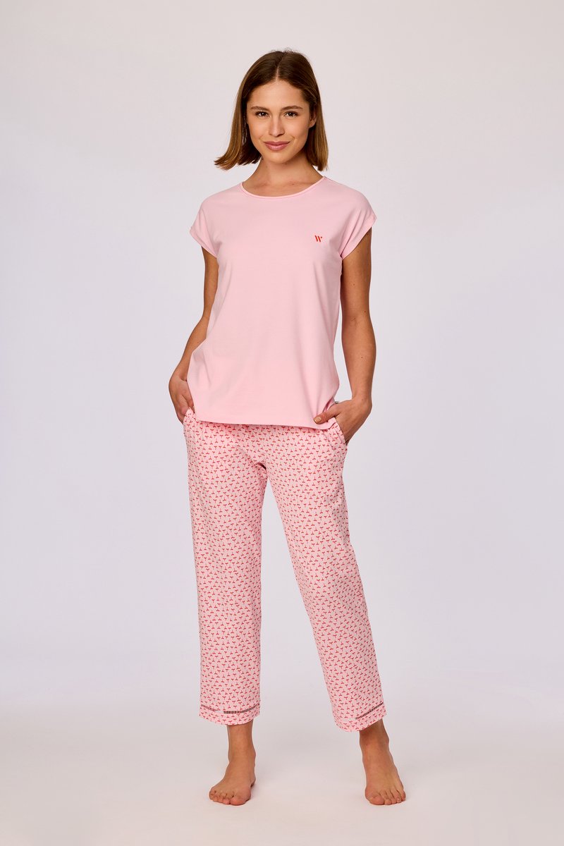 Woody pyjama dames - lichtroze - 261-10-WPH-Z/421