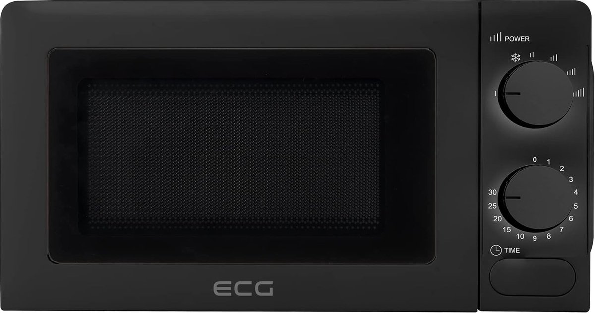 Compacte Magnetron Kleine Oven Snelle Maaltijden Draaiplateau Inbegrepen 17 Liter Capaciteit Zwart