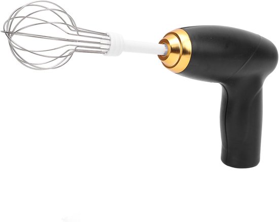 Elektrische Handmixer - Draadloze Keukenmixer - Beslag En Room - USB Oplaadbaar - 17 x 13 x 5 cm - Zwart — afbeelding 4
