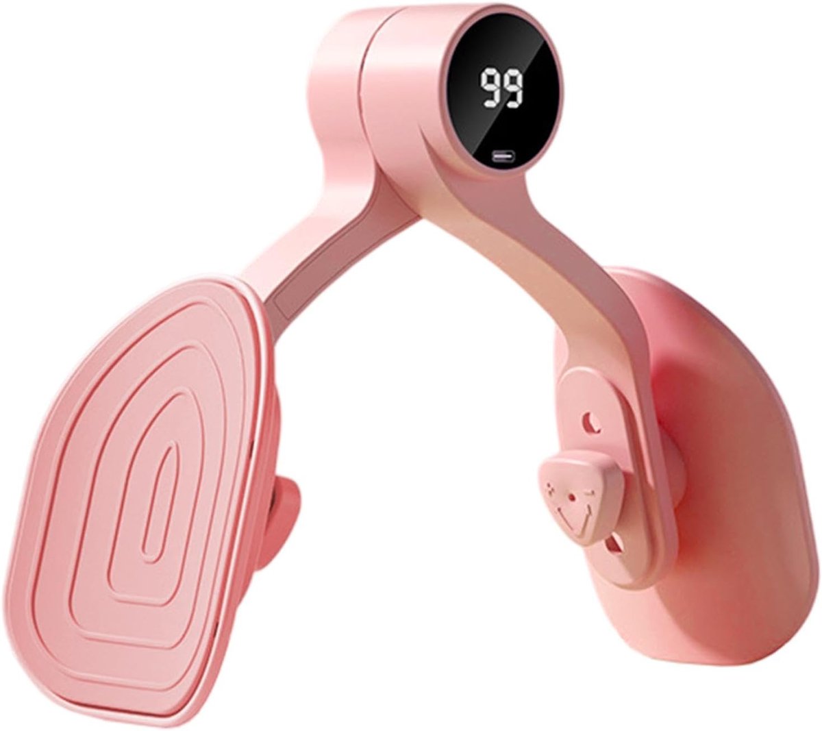 Bekkenbodemtrainer - Dijbeen trainer - Innerlijke spier training - Intelligent scherm - 21.5 x 11 cm - Roze