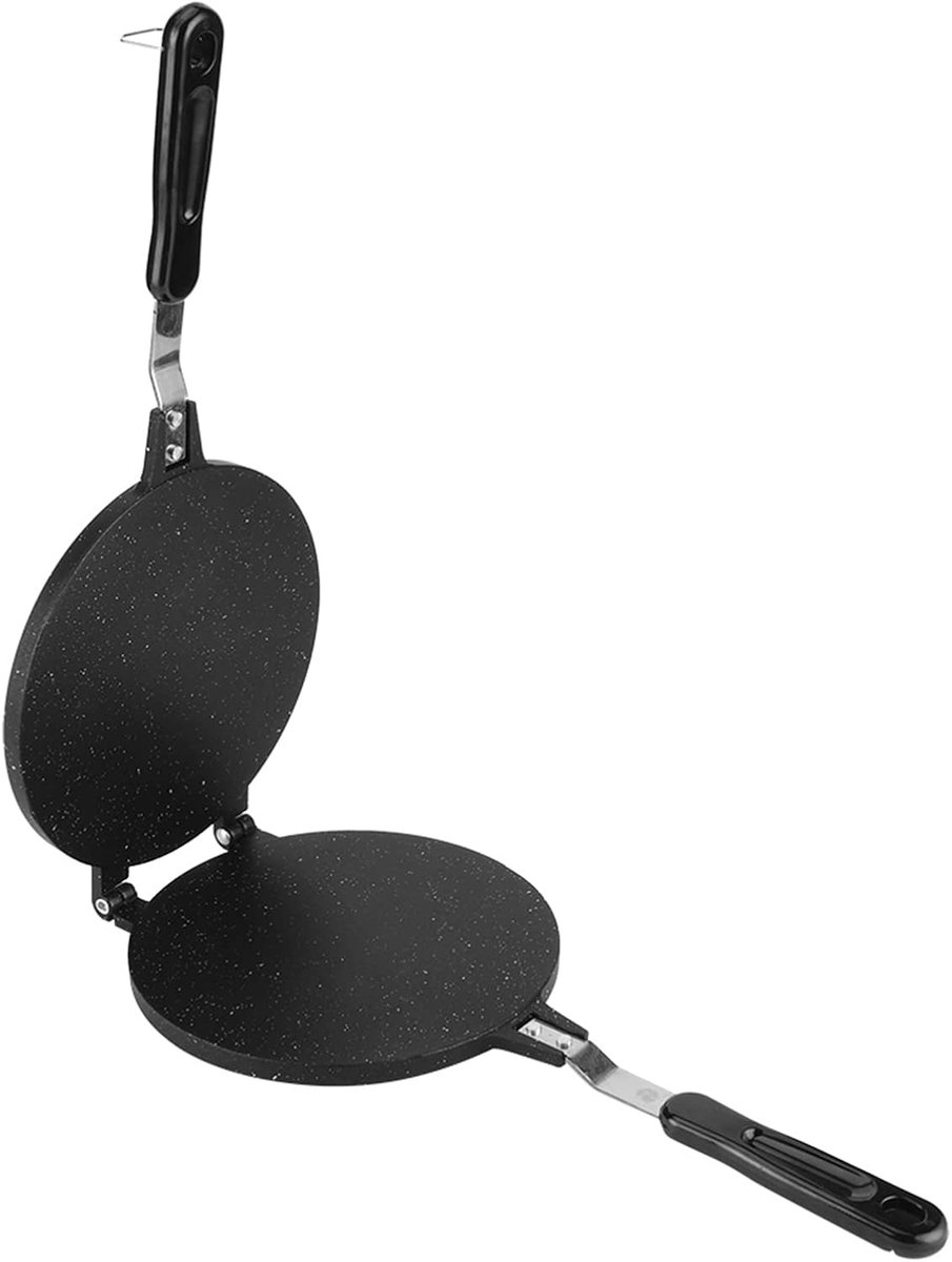 Eierrol Maker - Snack Apparaat - Snelle Snacks Maken - Antiaanbaklaag - 39x17cm - Zwart