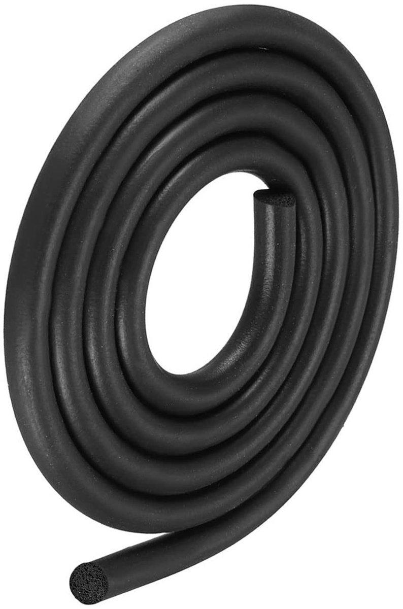 Allecto - Afdichtingsstrips - Rubber - Weerbestendig - Zwart - Deuren - Reparatie - EPDM - Rond - 25mm - 1m