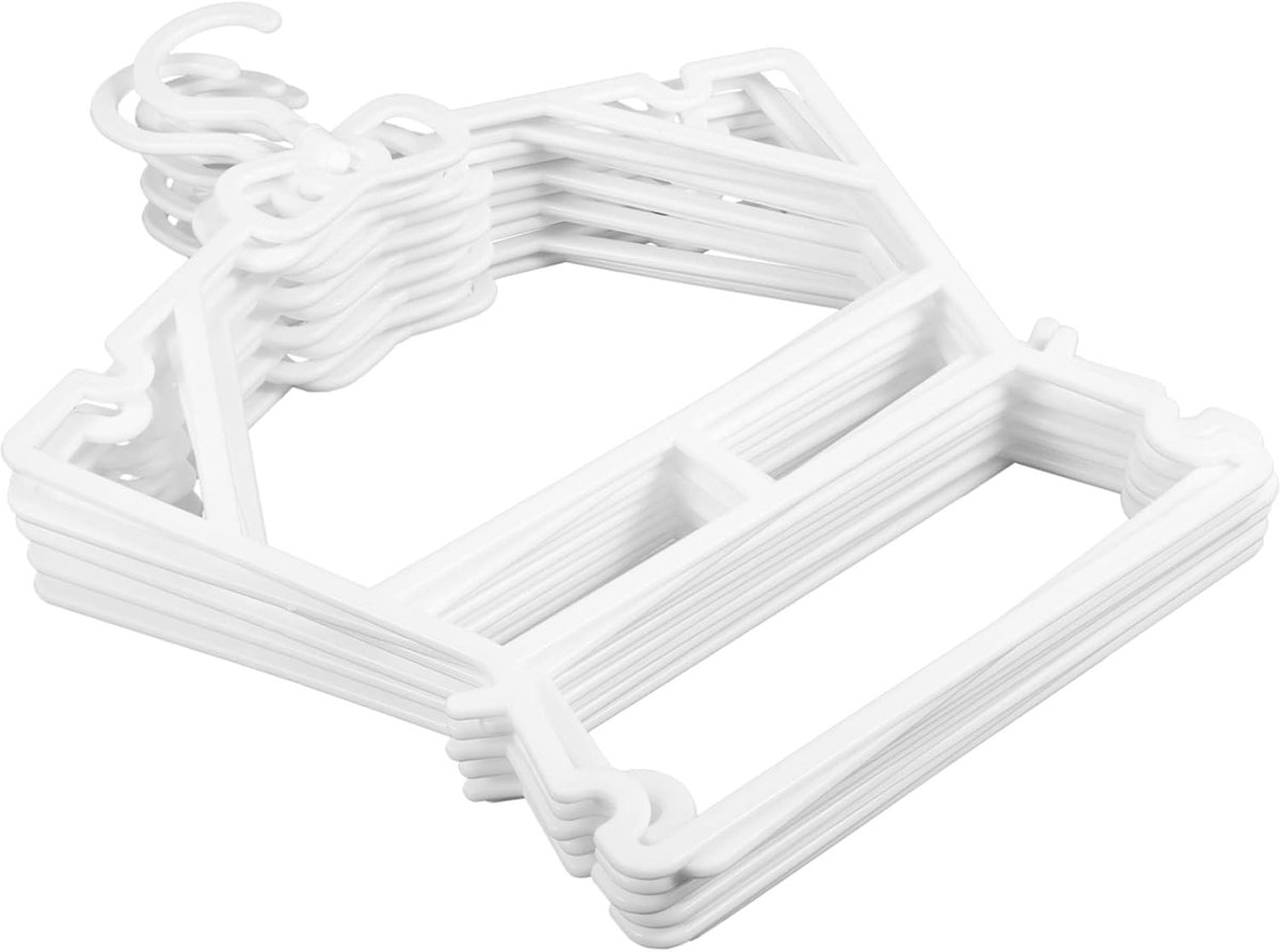 Kinderkleding Hangers - Baby Pak Hangers - Kleding Opbergen - Antislip Ontwerp - 39x30CM - Wit