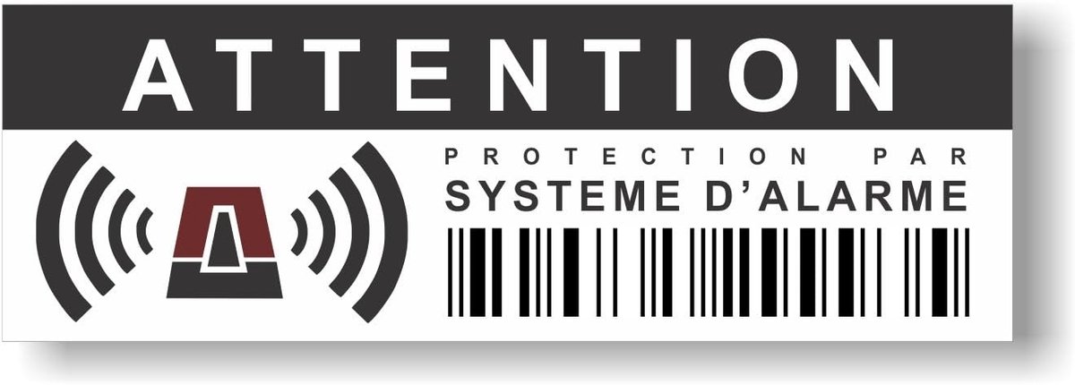 Beveiligingsstickers - Alarm Stickers - Inbraakpreventie - Ook zonder alarm - 105 x 35 cm