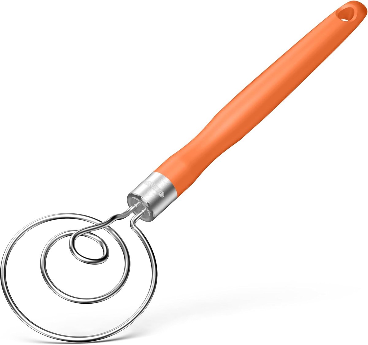 Deense deeggarde - Keukengerei garde - Deeg mengen - Antislip handvat - 32 x 9 cm - Oranje