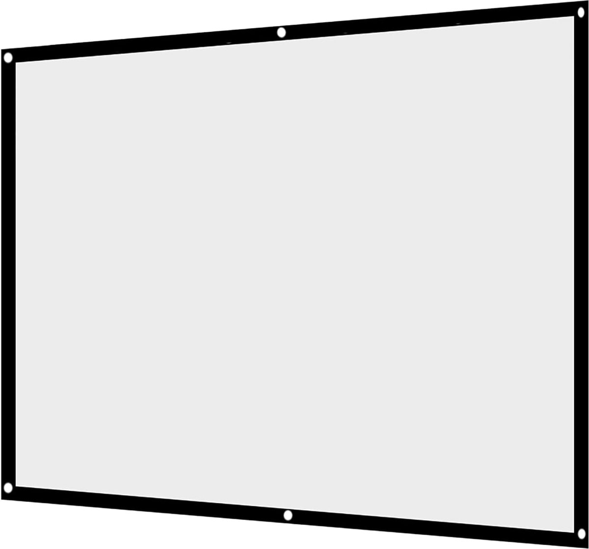 Draagbaar Projectiescherm - Opvouwbaar Beeld - Buitenfilm Kijken - Kreukherstellend Materiaal - 100 Inch 4:3 - Wit