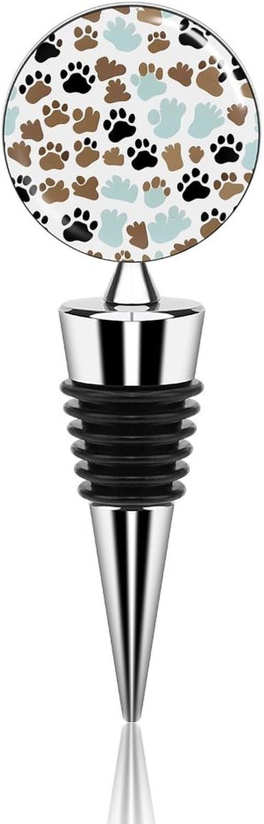 Wijnstoppers Set - Fles Afsluiters - Wijn Bewaren - Uniek Hondenbot Design - 10.4 cm Hoog