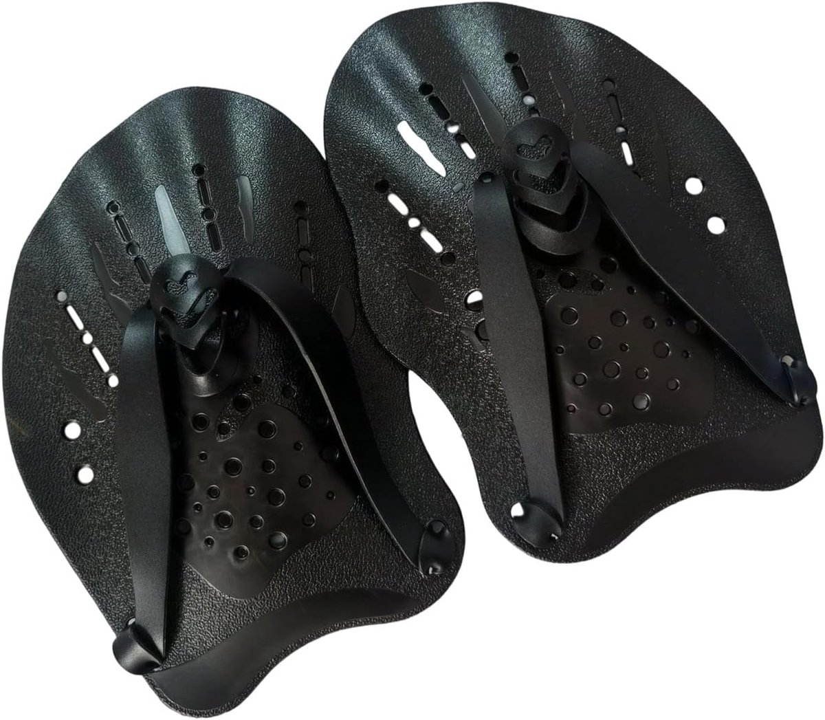Zwem Hand Paddles - Zwempaddles Water - Training Verbeteren - Flexibele Grip Siliconen - One Size - Zwart