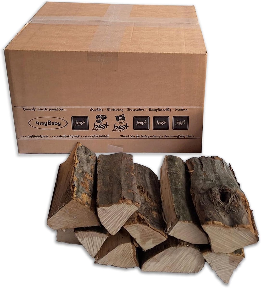 Eikenhout Ovenhout - Haardhout Grillhout - Kampvuur Stoken - Gedroogd Kwaliteitshout - 25cm Lengte 30kg