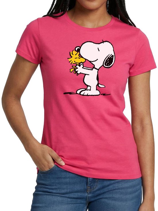 Peanuts Snoopy En Woodstock Vrienden T-Shirt Dames