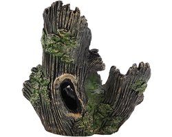 Aquarium Decoratie - Natuurlijke Hars - Onderwaterlandschap Creëren - Realistische Boomstam Vorm - 20 x 20 x 13 cm