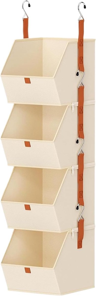 Deur Organizer - Hangende Kastopslag - Rommelvrij Leven - Stabiel Ontwerp - 26x31x120 cm - Beige