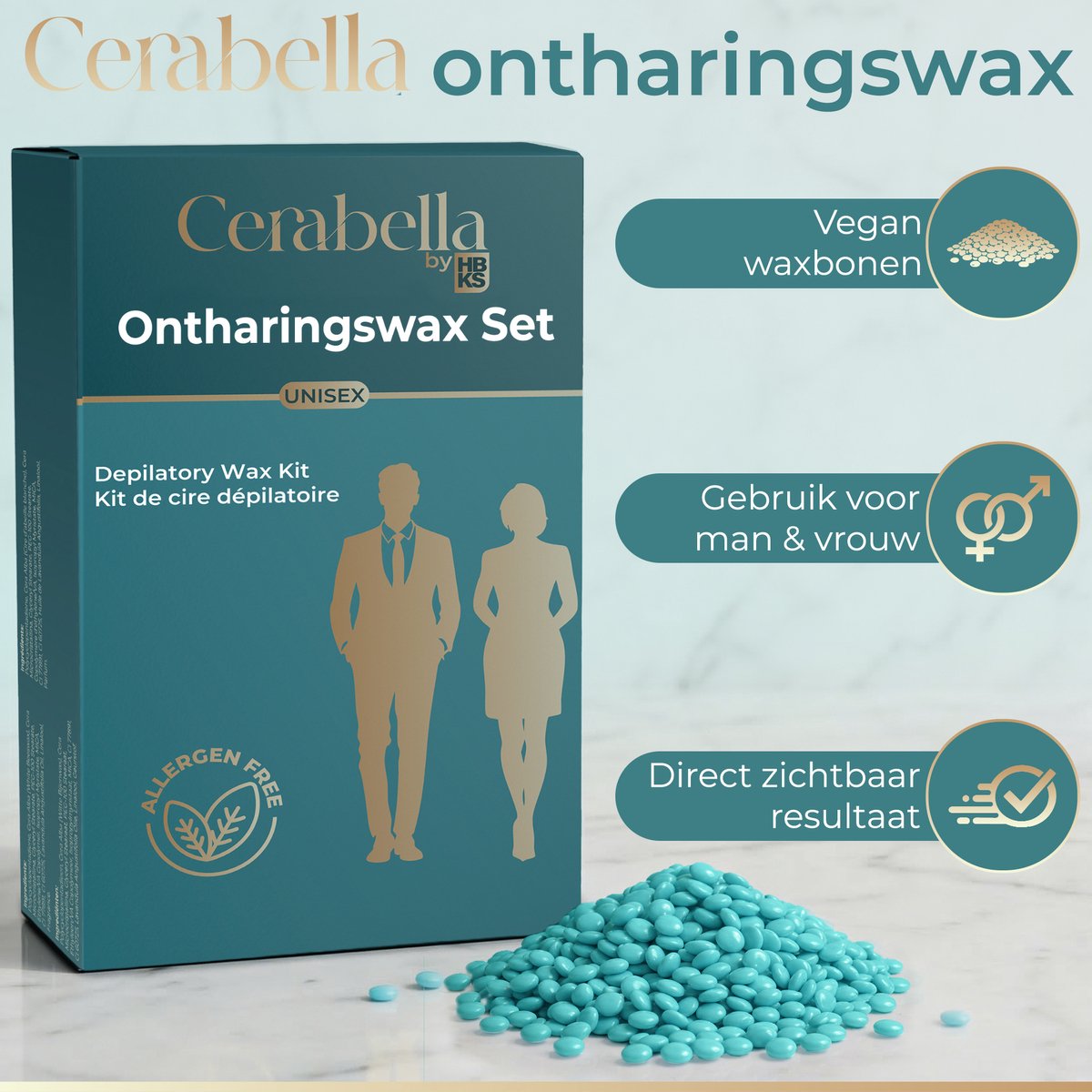 Neuswax - Allergeenvrij - Tot 10 Behandelingen - Cerabella® Ontharings Neus Wax Set - Neusontharing - Neushaartjes Verwijderen - Neushaar Waxen - Nose Wax Kit - Wax Parels - 100gr Wax Beans — cadeau in Cadeau-ideeën - foto 4
