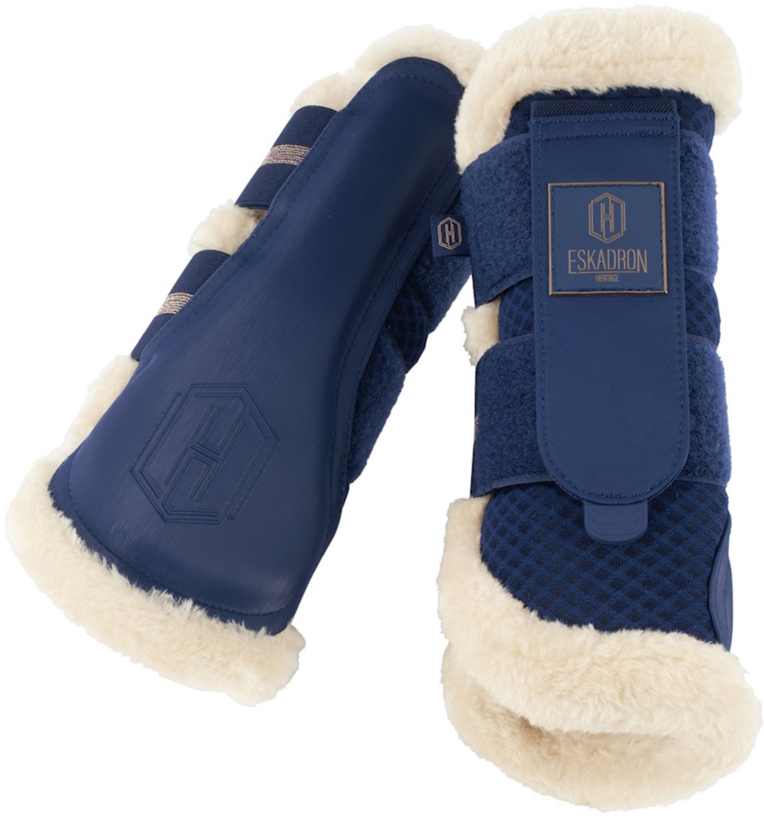 ESKADRON PEESBESCHERMER MESH FAUXFUR HERITAGE Donkerblauw