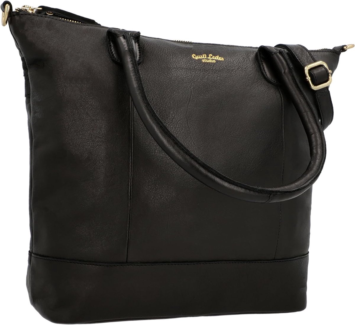 Grote Leren Shopper Dames met Laptopvak en Ritssluiting