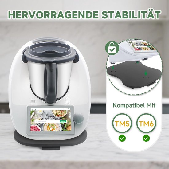 Glijplank voor Keukenmachine TM6 - Zwart - Eenvoudig Schuiven op aanrecht van Thermomix — afbeelding 3