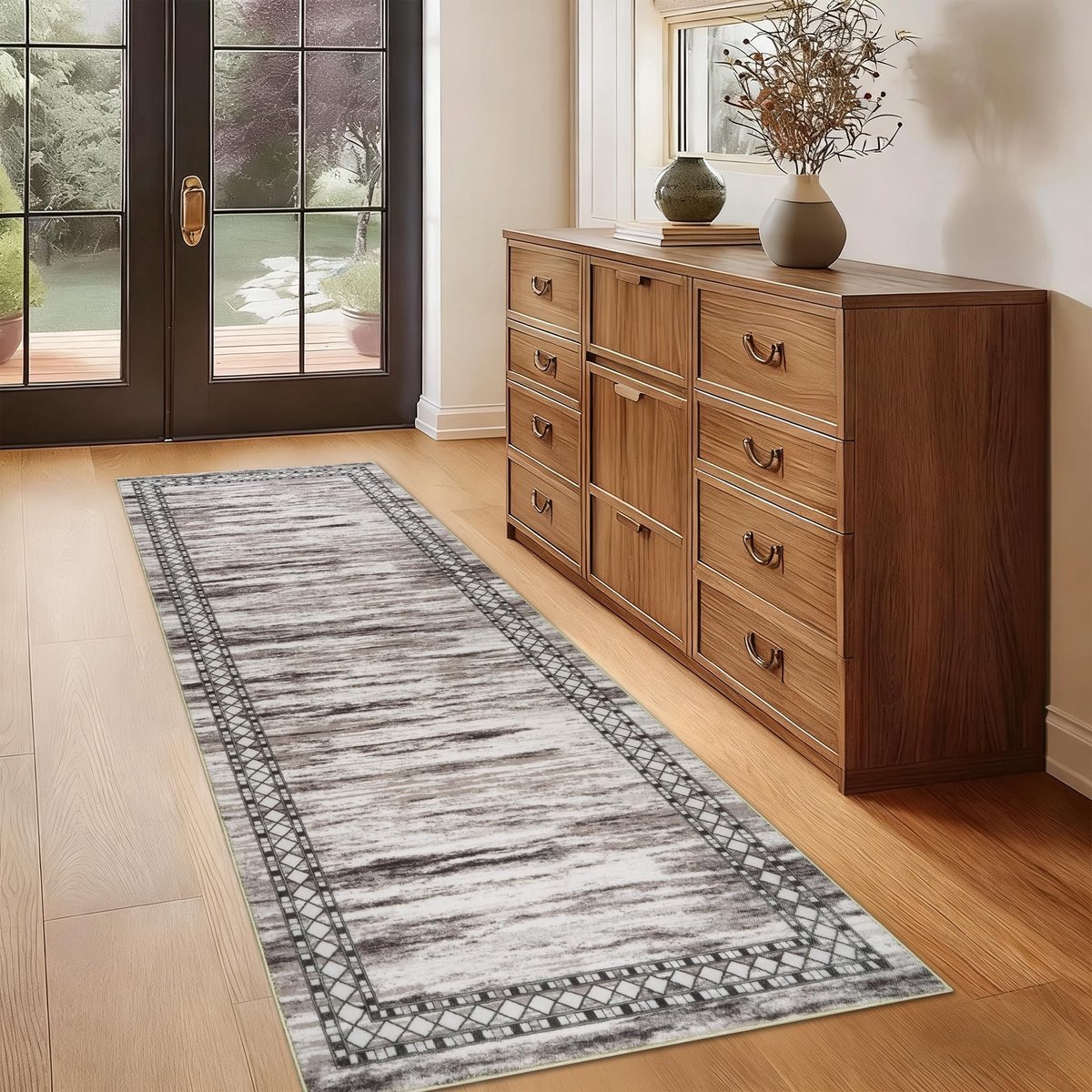 Teppich Läufer - Rutschfeste Unterseite - 80x200 cm Taupe
