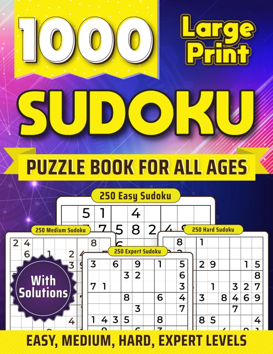 1000 Grote Letter Sudoku Puzzels voor Beginners en Gevorderden: Makkelijk tot Expert