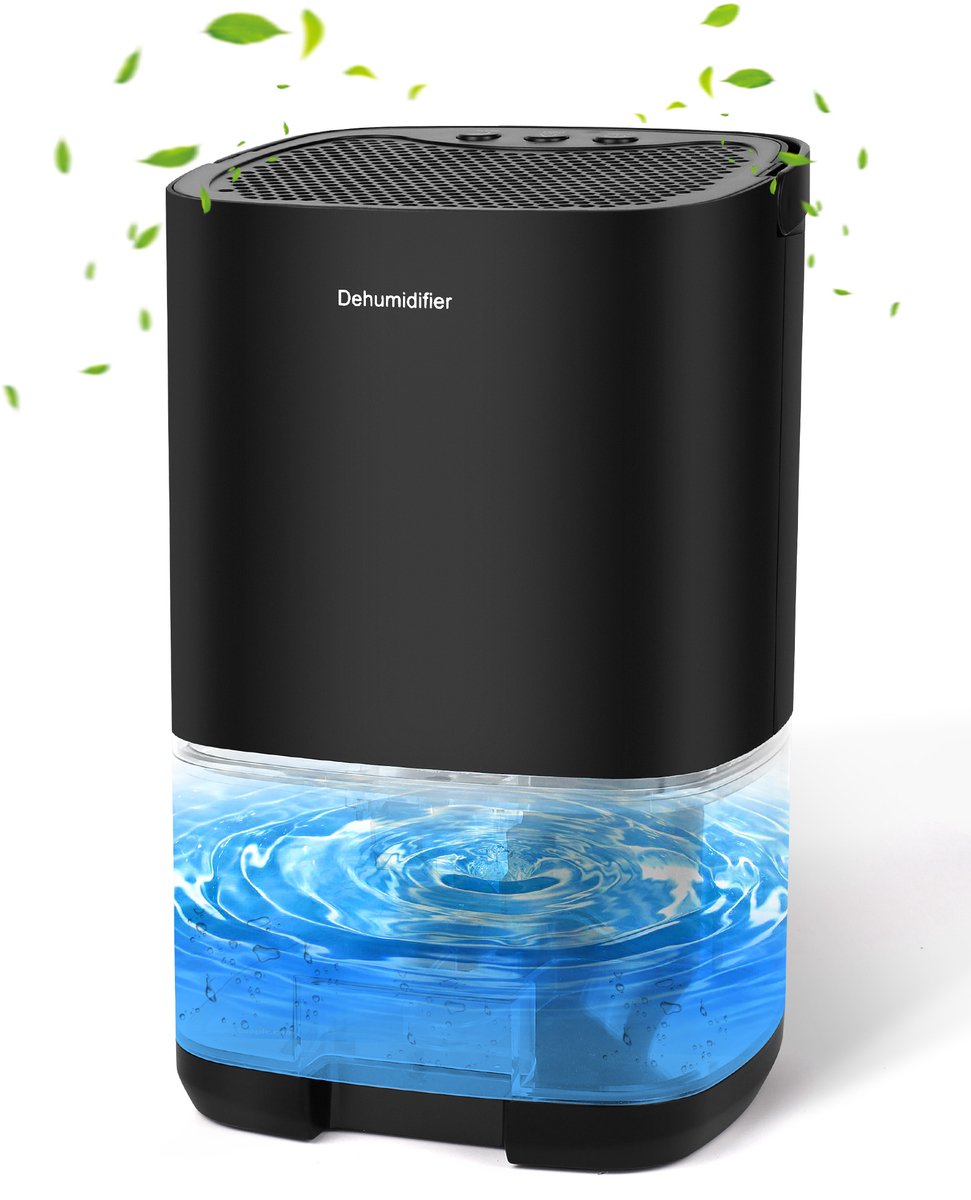 Birnetek 1L luchtontvochtiger elektrisch, kleine ruimteontvochtiger voor badkamer, kelder, slaapkamer (max. 25 ㎡) - Ontvochtiging: 350 ml/dag