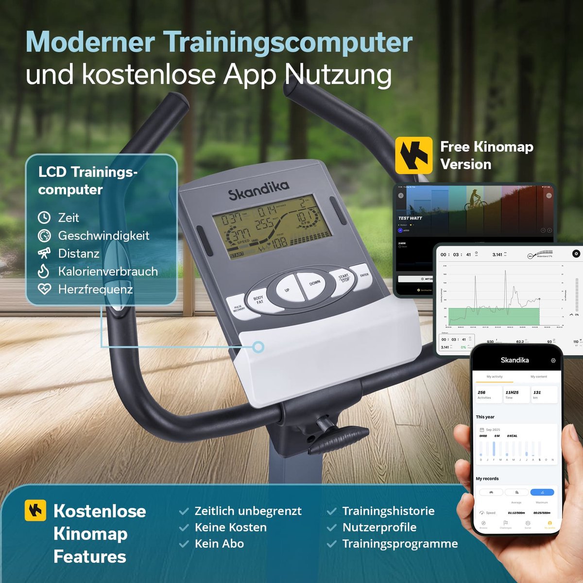 Skandika Wiry Ergometer Hometrainer SET - Hometrainers - afbeelding 2