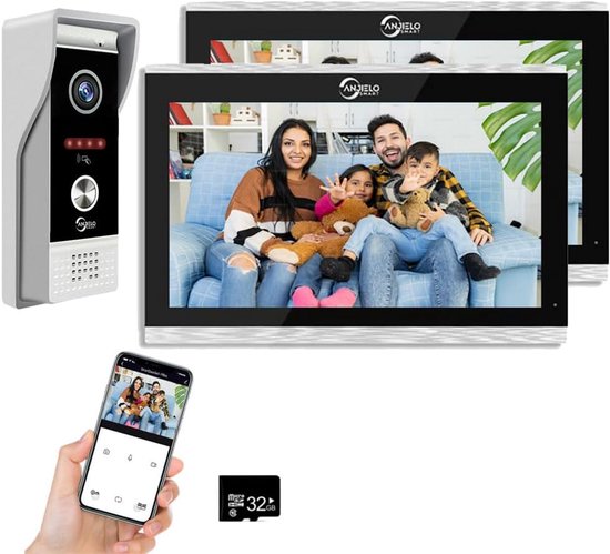 Draadloos Video Deurbel Systeem met 10 Inch Touchscreen en Nachtzicht