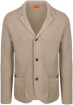 Suitable Cardigan Button Aaron Beige - Maat L - Heren - Vest met rits voor Mannen