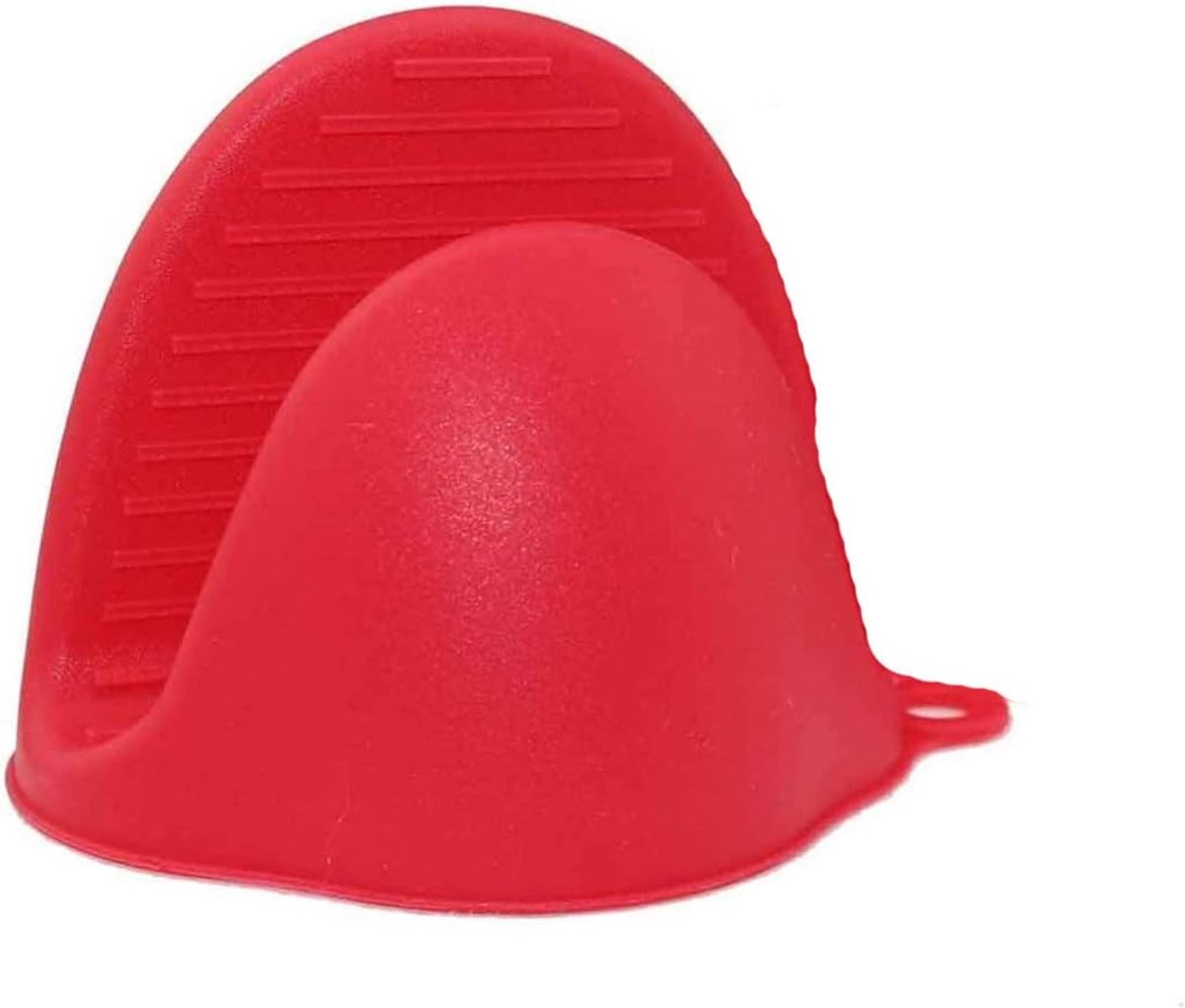Hittebestendige Siliconen Ovenwanten en Pannenlap voor Koken en Grillen (Rood, 1 Stuks)