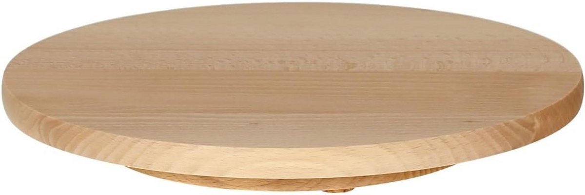 Rond Draaiplateau van Beukenhout - 40 cm Diameter - Serveerplateau Draaibaar