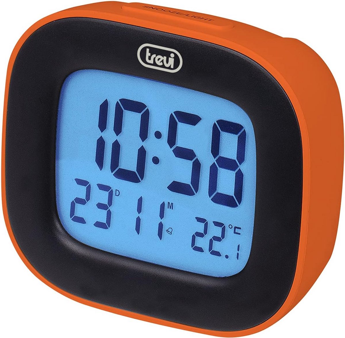 Digitale Wekker met LCD-display, Wekkerfunctie en Temperatuurmeting - Oranje