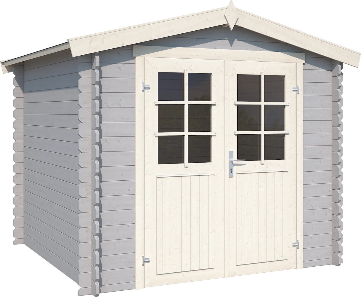 Outdoor Life Blokhut Ingo Platinum Grey-Wit 230 x 175 cm