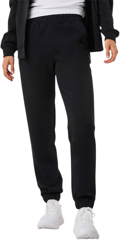 Pantalon de jogging noir pour femme, porté par un mannequin, vu de face.