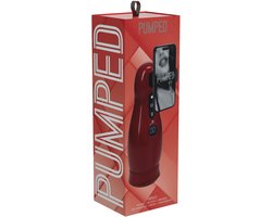 Virtuo - Suction and Vibration Masturbator Pump with Phone Attachment - Metallic Red