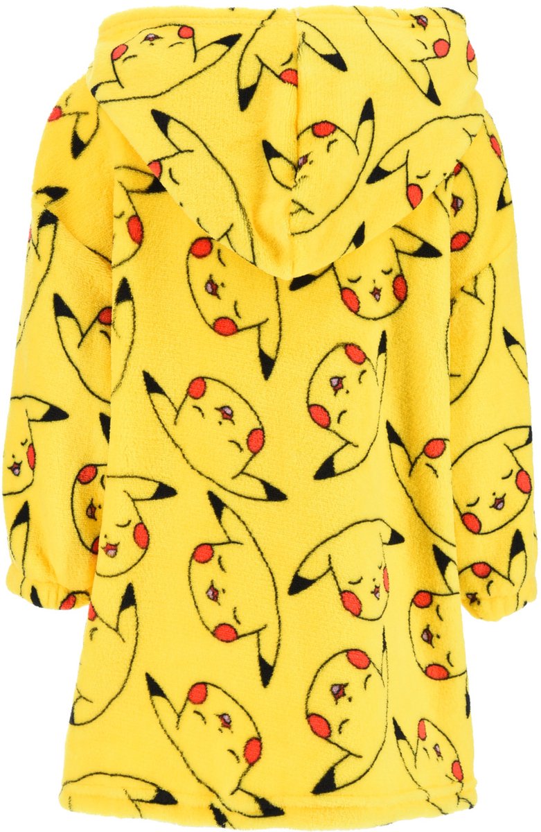 Pokémon Pika pull-on pluche fleece deken, poncho 4 jaar / 104 cm — cadeau in Spellen & Speelgoed - foto 4