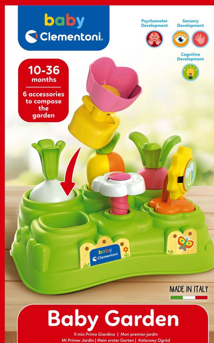 Baby Clementoni - Baby Garden - Motoriek Speelgoed - Mini Activiteitentafel - Educatief Speelgoed - vanaf 10 maanden — afbeelding 9