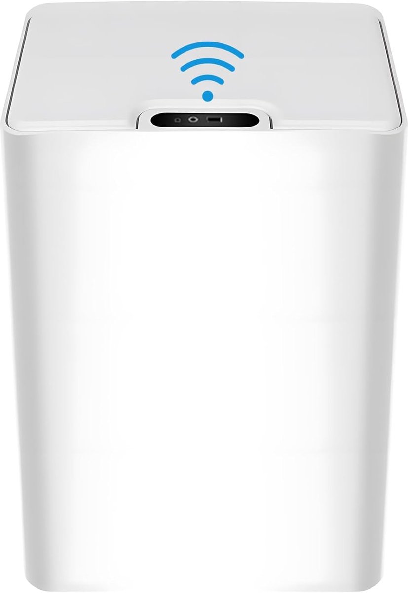 Automatische Sensor Prullenbak 15 Liter Wit - Waterdicht IPX5 Keuken & Badkamer