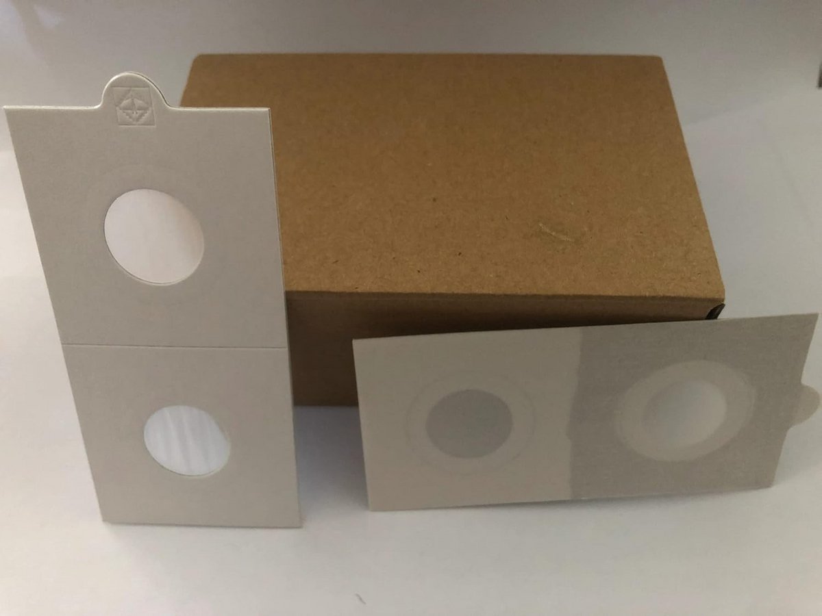 Muntcapsules Houders Wit Zelfklevend Ø 27,5 mm Set van 100 Stuks