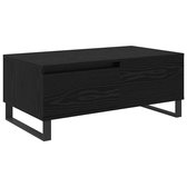 vidaXL - Salontafel - Zwart - Eiken - 90 - x - 50 - x - 36,5 - cm - Bewerkt - hout