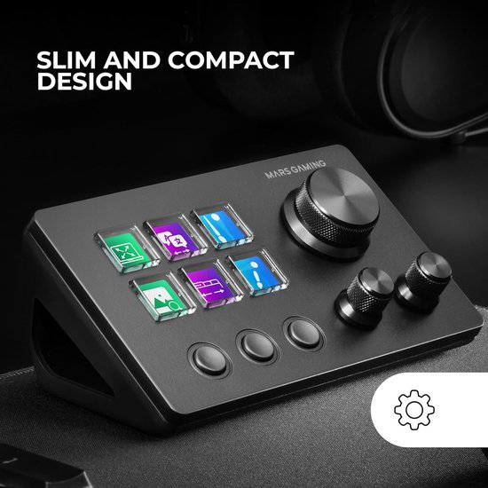 Compacte Controle Deck met LCD Knoppen en Draaiwielen voor Streaming en Creatief Werk van Merkloos — afbeelding 3