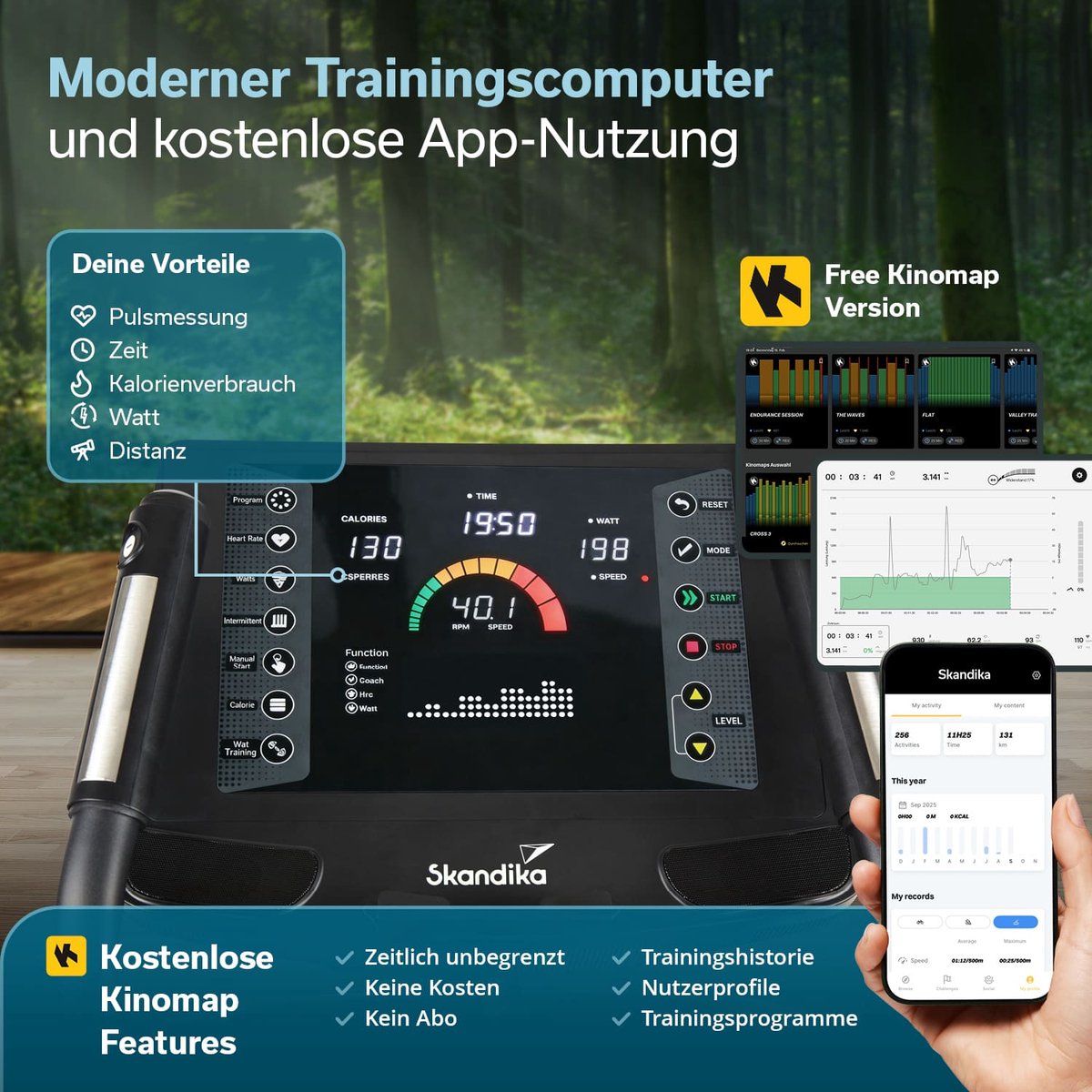 Skandika Crosstrainer Carbon P30-S | Elliptische Trainer - afbeelding 3