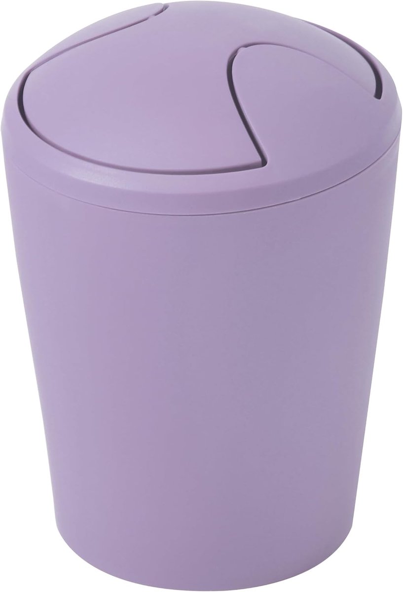 Compacte Badkamer Prullenbak 5L Zwart - Modern Afvalbakje met Deksel voor Keuken/Toilet