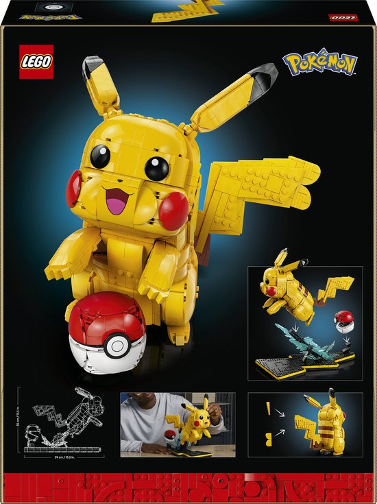 LEGO Pokémon Pikachu et Pokéball Kit de construction pour adultes et décoration intérieure - 72152