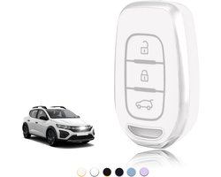 Sleutelhoes TPU voor Renault Twingo Kangoo Clio Symbol Kwid Dacia Logan Sandero Stepway Duster Dokker - Beschermende Sleutel Cover