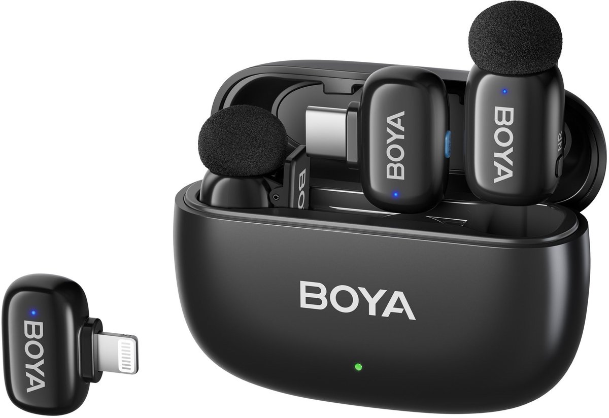 Boya Mini 2-01 (Black) 1X RX USB-C + 1X RX Lightning + 2X TX