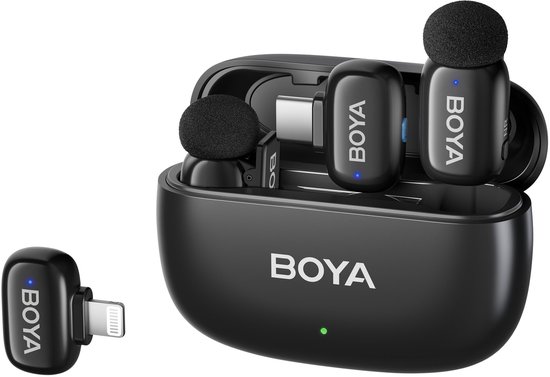 Boya Mini 2 Zwart voor Usb C en Lightning