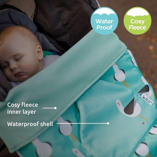 Voetenzak Kinderwagen - Multifunctionele hoes - Onderweg Bescherming - Verlicht je lading - Universele pasvorm - Gele zebra — afbeelding 4